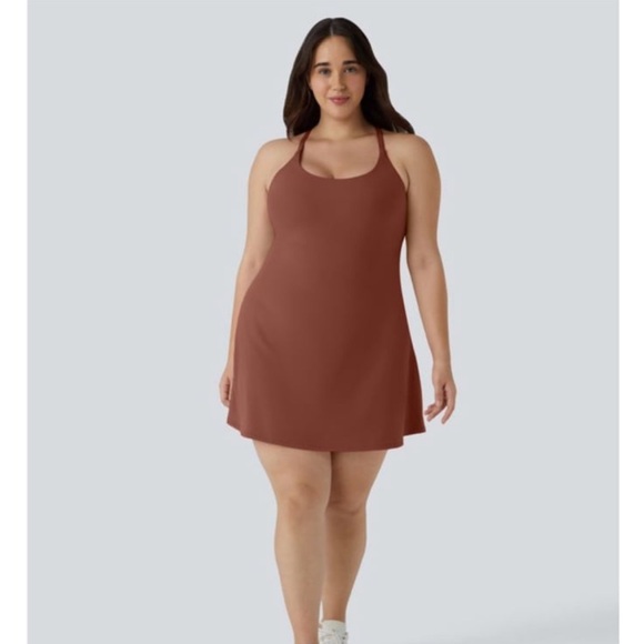 HALARA Dresses & Skirts - HALARA Everyday SoftlyZero Plush Backless
2-in-1 Flare Workout Dress Size 3X